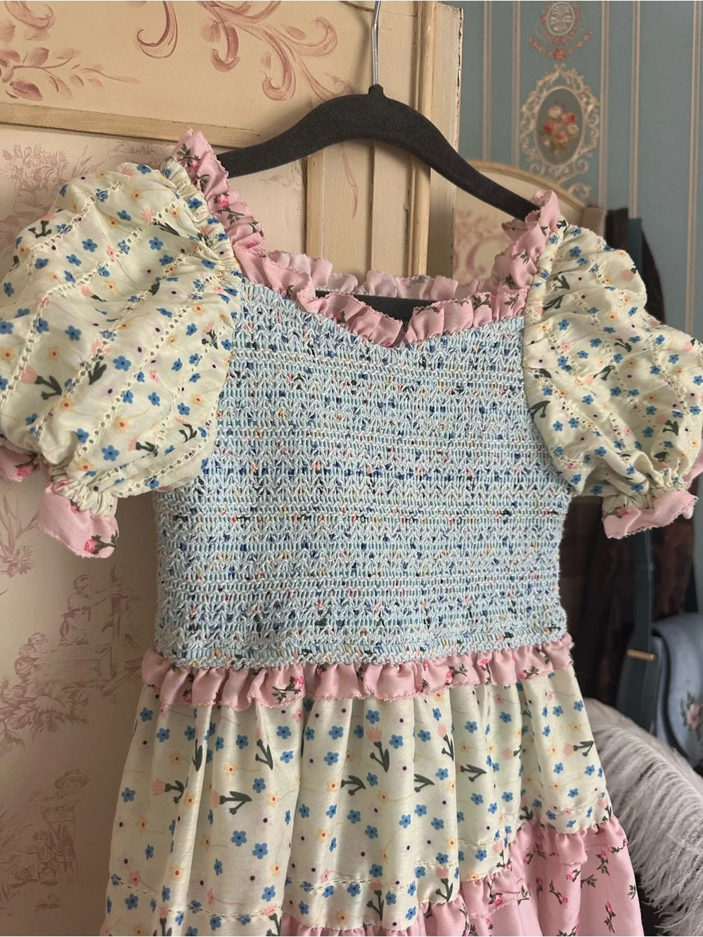 Ivy City Co Emily patchwork floral dress Mini
